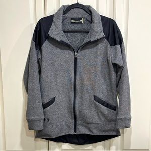 Under Armour women’s gray and black zip jacket